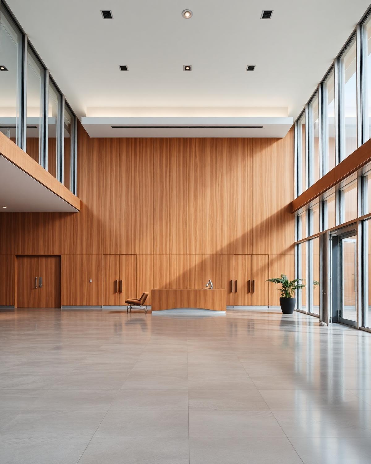 Corporate lobby maintained by Vanguard